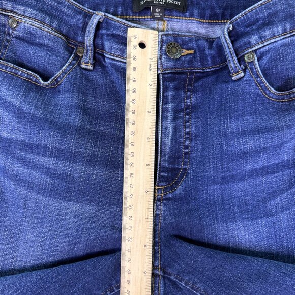 Talbots Petites Flawless Womens Crop Jeans Sz 8P Blue Mid Rise 30x23 E634 - Picture 3 of 13